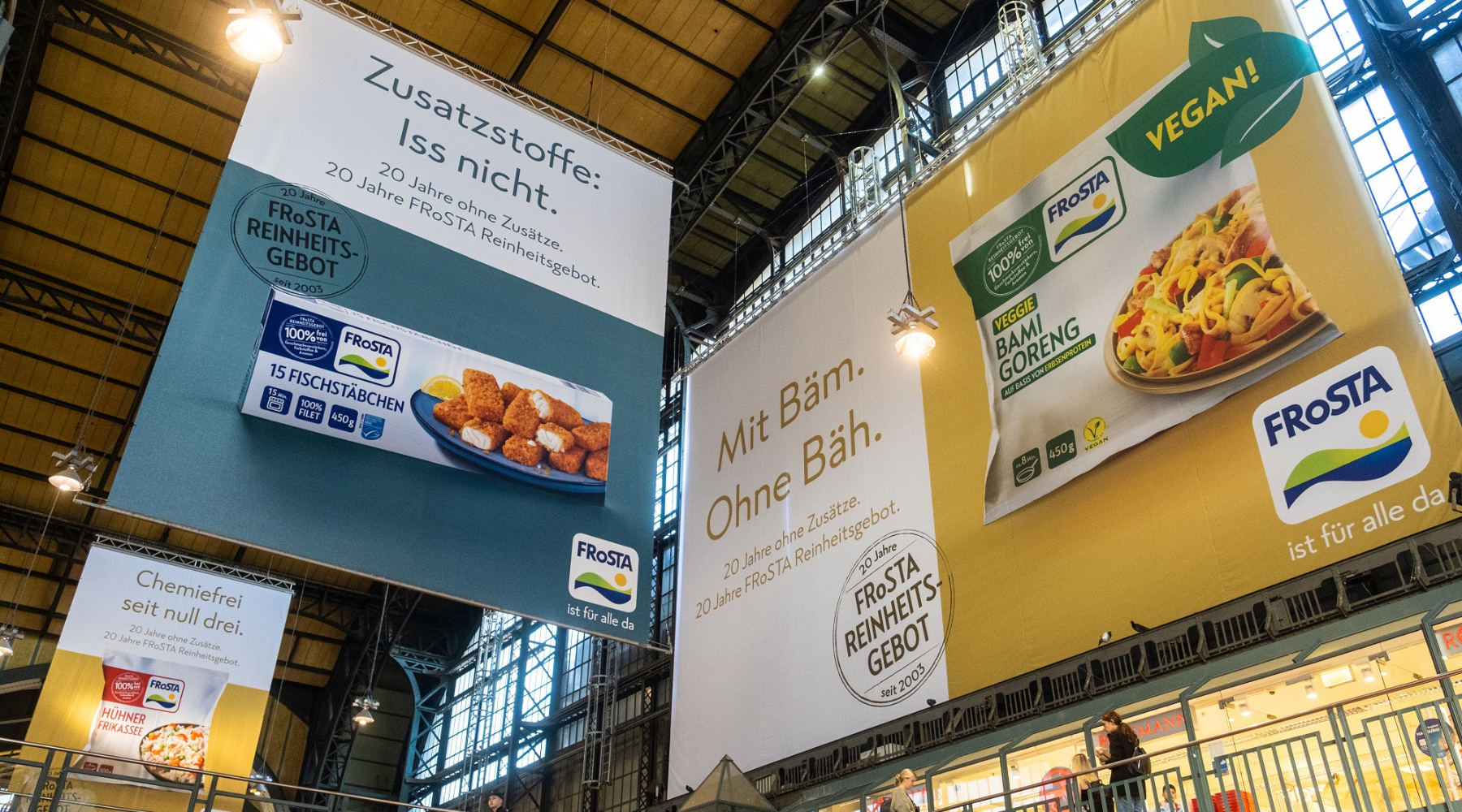 FRoSTA feiert 20 Jahre Reinheitsgebot - klar und deutlich.